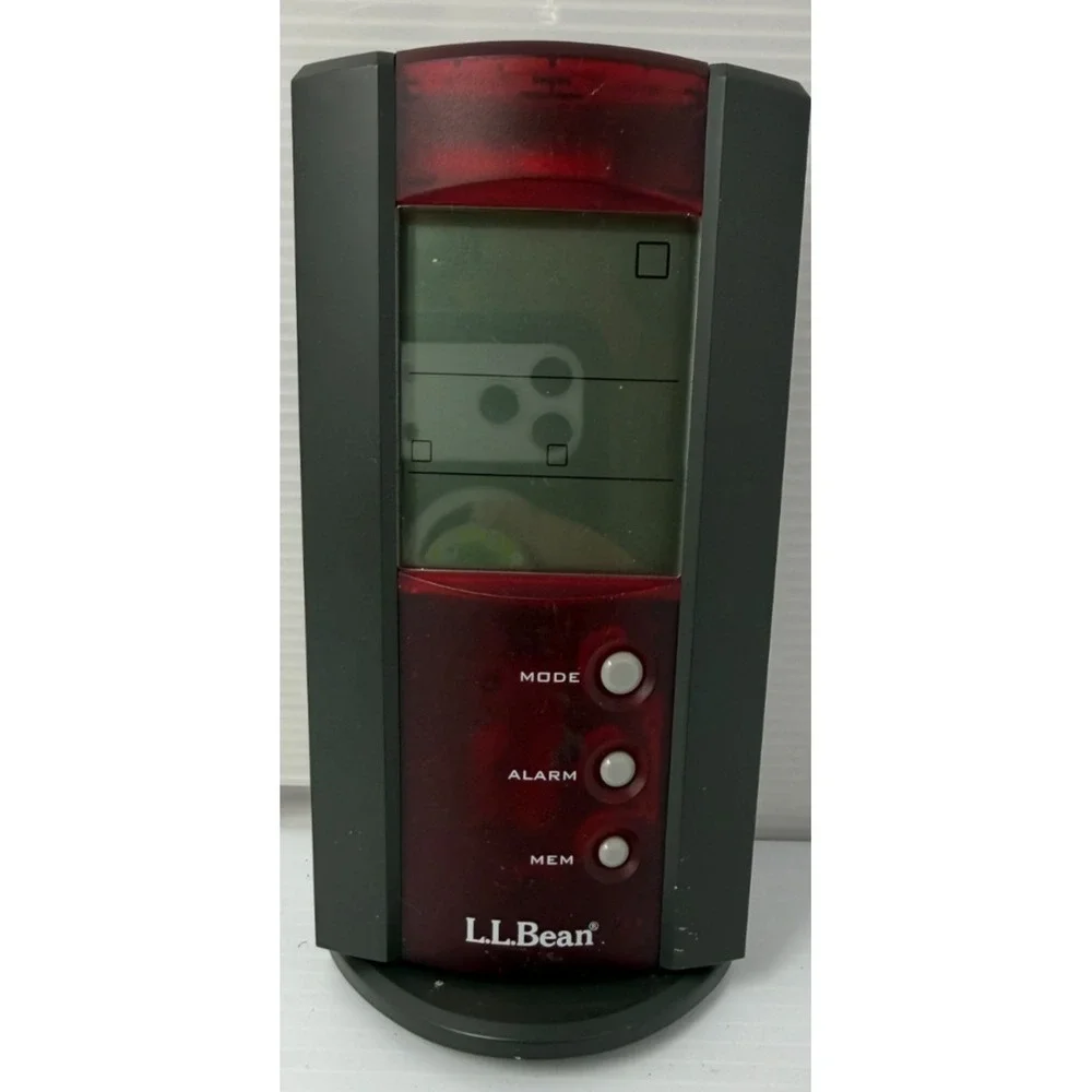 L.L Bean Weather Station Alarm Red Model : 0fhf4 Tested Working Complete